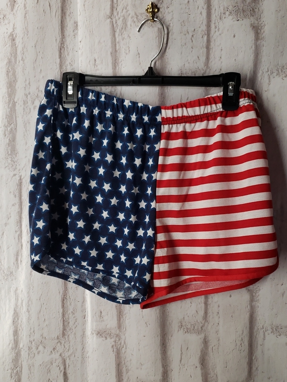 Bobbie Brooks Patriotic Stars & Stripes Shorts - Red & Blue Size Medium.